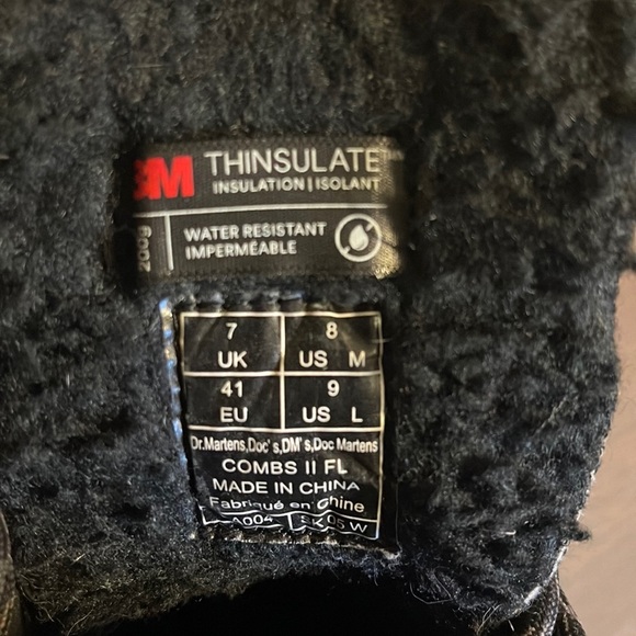 Dr. Martens Black Textile Winter Boots - Men’s Size 8 - Picture 10 of 10